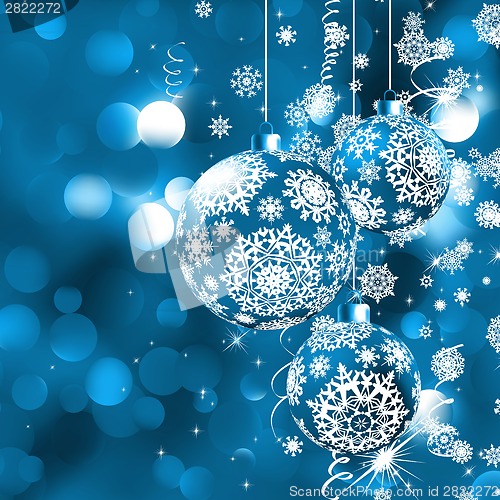 Image of Christmas bokeh background with baubles. EPS 8?