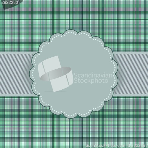 Image of Wallace tartan vintage card background. EPS 8