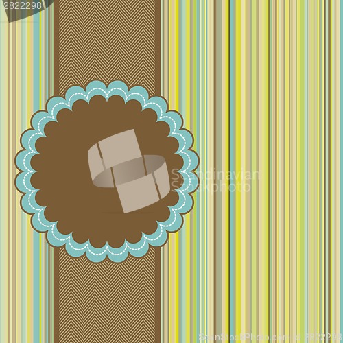 Image of Retro greeting card template design. EPS 8