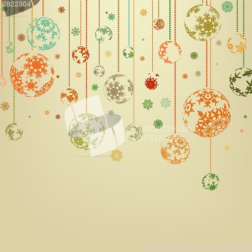 Image of Vintage merry christmas and happy new year. EPS 8