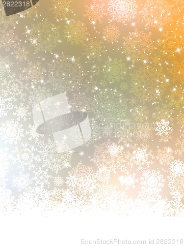 Image of Elegant orange christmas background. EPS 8
