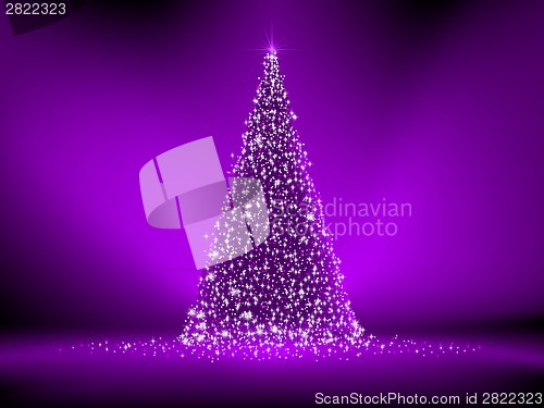 Image of Abstract purple christmas tree on purple. EPS 8