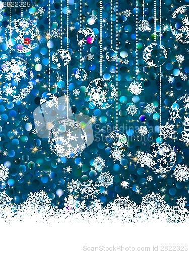 Image of Blue Christmas background. EPS 8