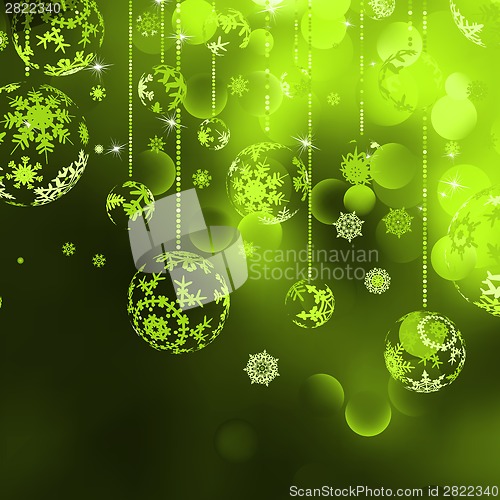 Image of Christmas background with baubles. EPS 8