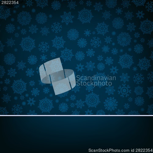 Image of Blue christmas card Pattern on blue. EPS 8