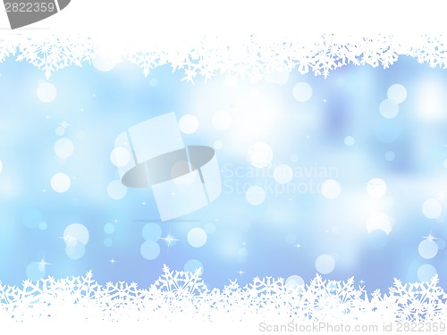 Image of Blue background with snowflakes. EPS 8