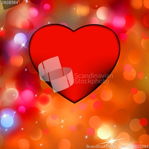 Image of Heart bokeh frame with space. EPS 8