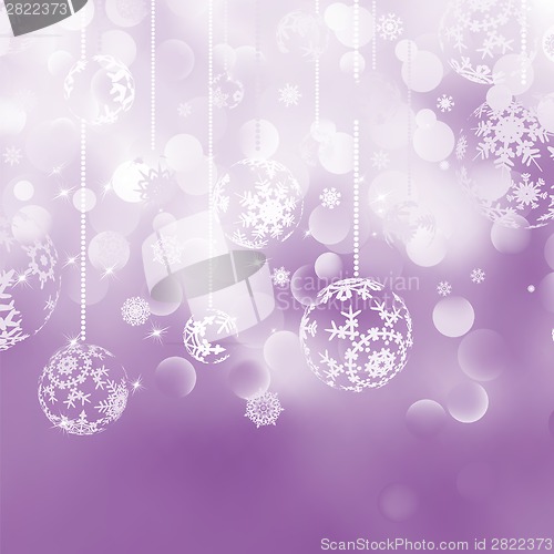 Image of Christmas bokeh background with baubles. EPS 8