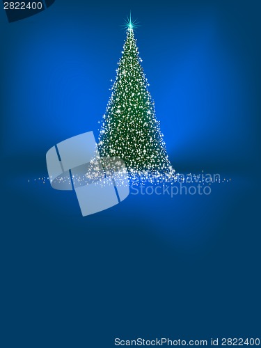 Image of Winter template card with tree. EPS 8