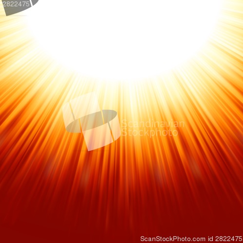 Image of Sunburst rays of sunlight tenplate. EPS 8