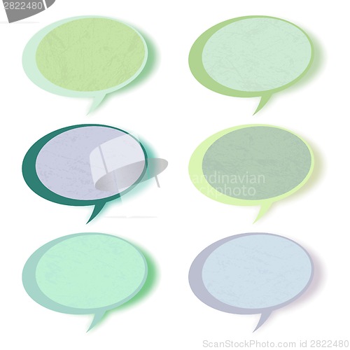 Image of Retro speech bubbles set with copy space. EPS 8