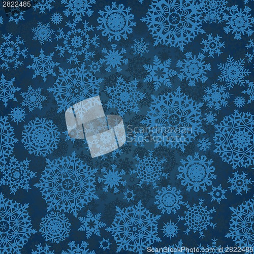 Image of Christmas seamless pattern with snowflakes, EPS 8