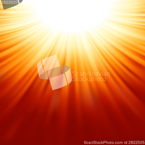 Image of Sunburst rays of sunlight tenplate. EPS 8