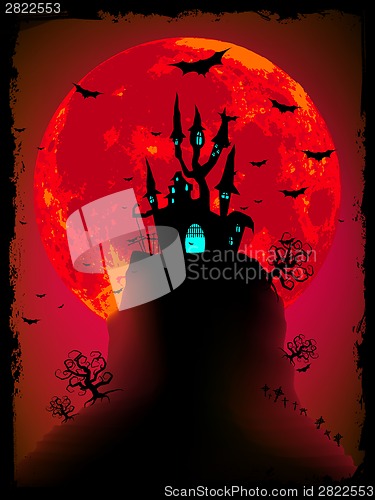 Image of Scary halloween vector with magical abbey. EPS 8