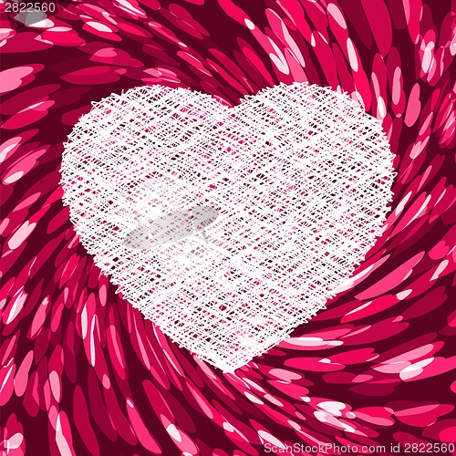 Image of Purple frame in the shape of heart. EPS 8