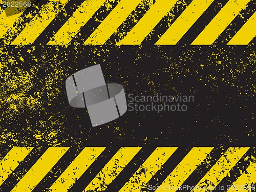 Image of A grungy and worn hazard stripes texture. EPS 8