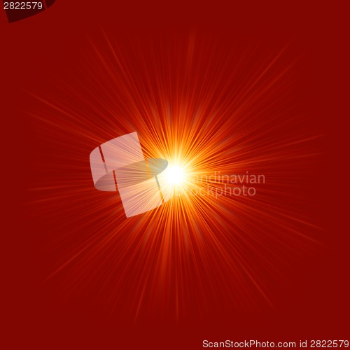 Image of Star burst red and yellow fire. EPS 8
