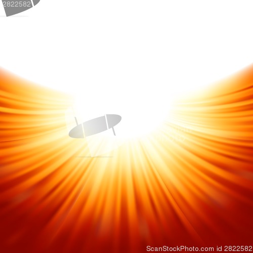 Image of Sunburst rays of sunlight tenplate. EPS 8