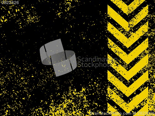 Image of A grungy and worn hazard stripes texture. EPS 8