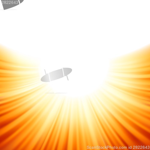 Image of Sunburst rays of sunlight tenplate. EPS 8