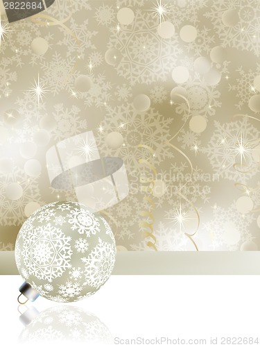 Image of Elegant christmas background with baubles. EPS 8