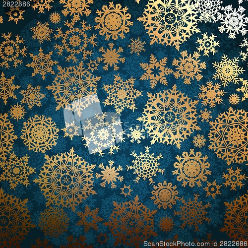 Image of Christmas pattern snowflake background. EPS 8