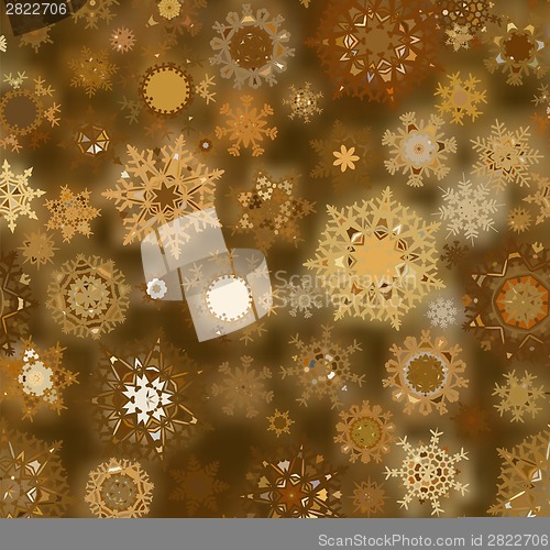 Image of Brown abstract christmas with snowflake. EPS 8