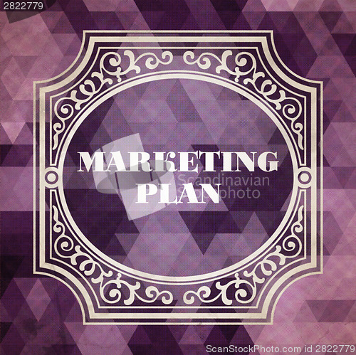 Image of Marketing Plan Concept. Vintage design.