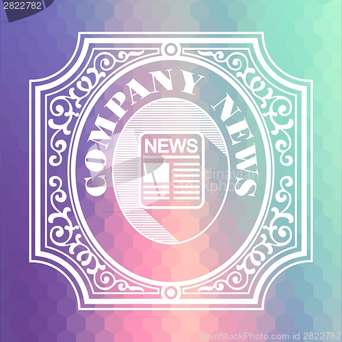 Image of Company News. Pastels Vintage Design Concept.
