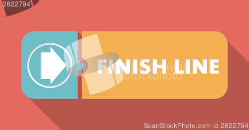 Image of Finish Line on Scarlet in Flat Design.