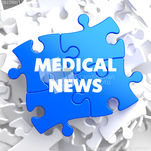 Image of Medical News on Blue Puzzle.
