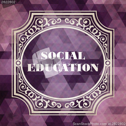 Image of Social Education Concept. Vintage design.