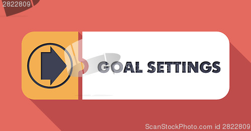 Image of Goal Settings on Scarlet in Flat Design.