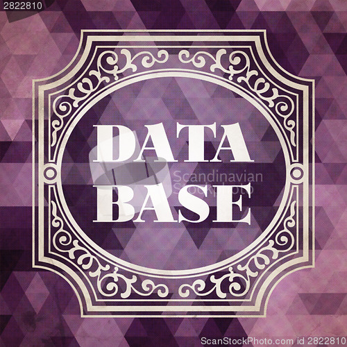 Image of Data Base Concept. Vintage design.