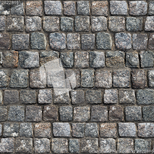 Image of Gray Old Stone Road Surface -Seamless Texture.
