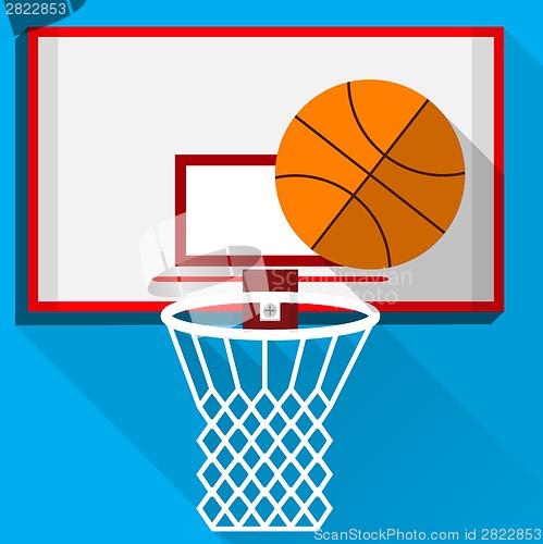 Image of Flat vector illustration of play basketball