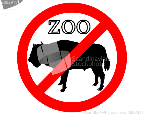 Image of Bison in zoo prohibited