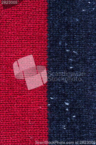 Image of knitted red and black texture