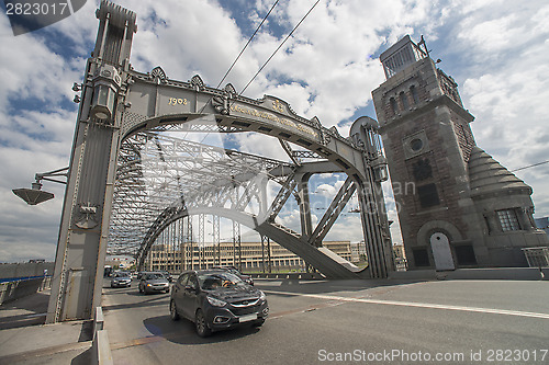 Image of Bolsheokhtinsky Bridge in Sankt Petersburg