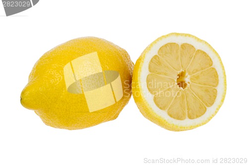 Image of Lemons on a white background. Fruit isolated