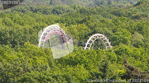 Image of View on a rollercoaster