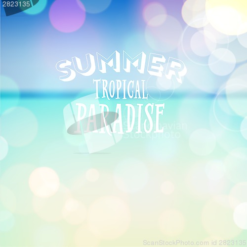 Image of Summer holiday tropical beach background