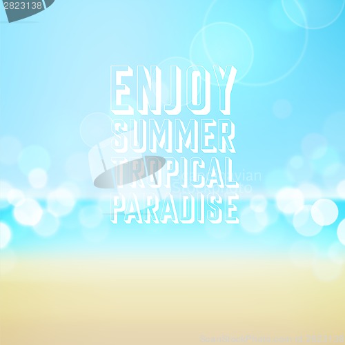 Image of Summer holiday tropical beach background