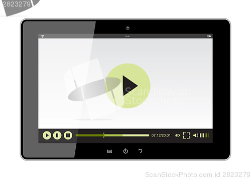 Image of tablet design with web player