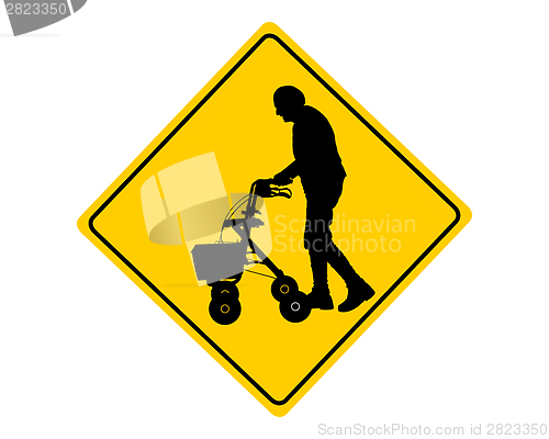 Image of People with rollator warning sign