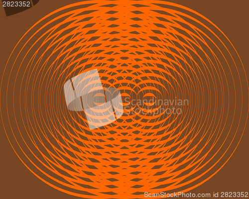 Image of Few orange circles turning on brown background