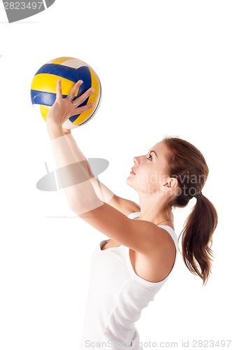 Image of Young attractive volleyball player