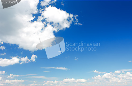 Image of Cumulus clouds in the sky.