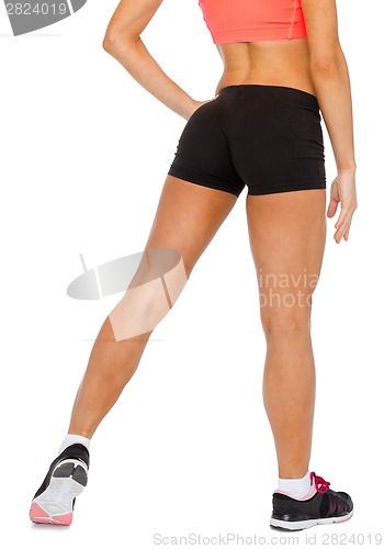 Image of close up of female legs in sportswear
