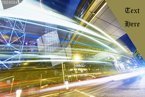 Image of hong kong modern city High speed traffic